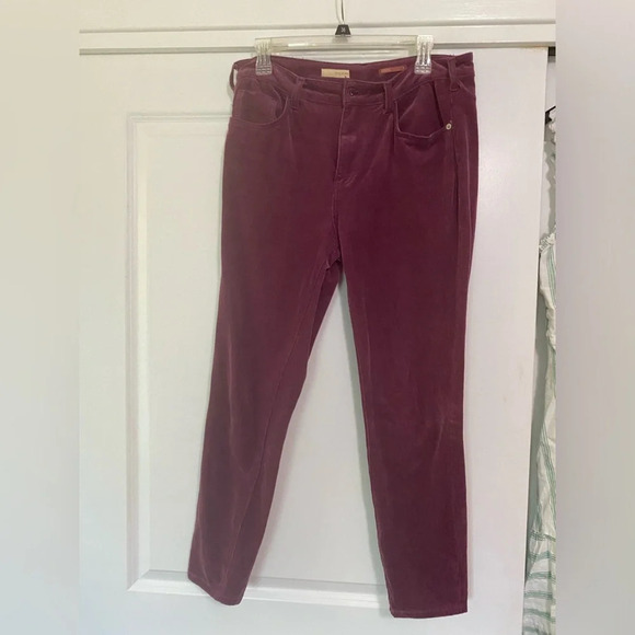 Anthropologie Pilcro Corduroy Skinny Pants High Rise Stretch Purple - Picture 1 of 4